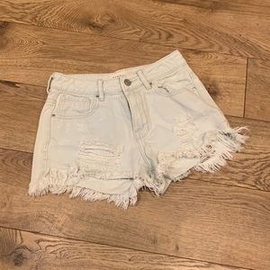 PacSun Light Blue Distressed Jean Shorts